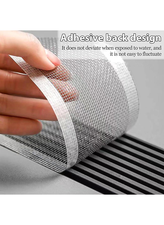 Generic Pack Of 2 Disposable Drain Hair Catchers, 70 Mm X 10 M Hair Strainer Shower Drain Strainer Shower, Disposable Shower Drain Mesh Sticker, Drain Filter Strainer Shower Drain Hair Drain Strainer  - Image 4