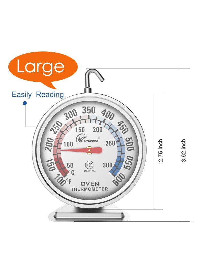 Large Dial Oven Thermometer for electric oven - with 360 degree rotary hook and easy to read large reading number shows marked temperature for Kitchen Cooking - Image 2