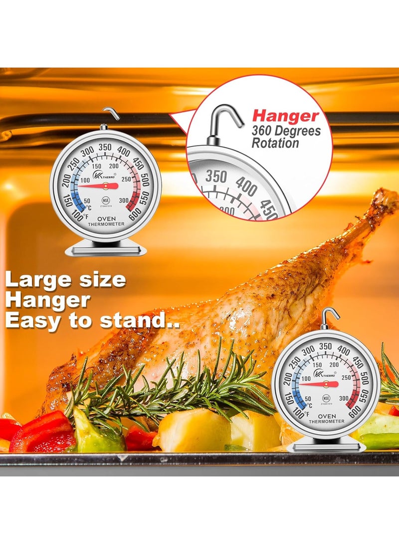 Large Dial Oven Thermometer for electric oven - with 360 degree rotary hook and easy to read large reading number shows marked temperature for Kitchen Cooking - Image 4