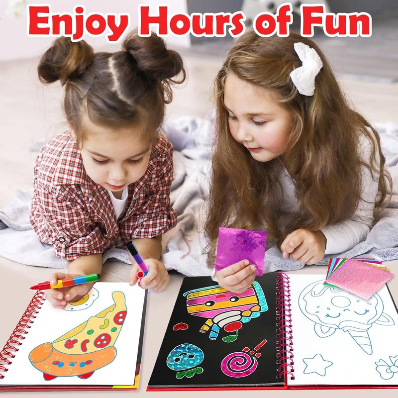 FUNNYB&G Foil Art Kit - Foil Crafts for Kids, Toys for Girls 4-10 Years Old, No Mess Travel Essentials, Kids Toys, Girls Gifts, Birthday Gift, Coloring Books for Kids - Image 5