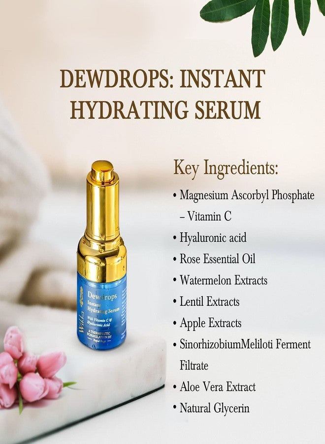 WIKKA Dew Drops Instant Hydrating Serum With Hyaluronic Acid and Vitamin C for Smooth Soft and Glowing Skin & Age-Defying Super Strength Rejuvenation - Anti-Wrinkle Facial Serum for Daily Use|30 ml - Image 4