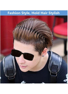 ORiTi Hair Band Men Headband Metal Hair Bands Women Fashion for Men Sports Hairband Hair Elastic Non Slip Teeth 2 PCS Black  - Image 2