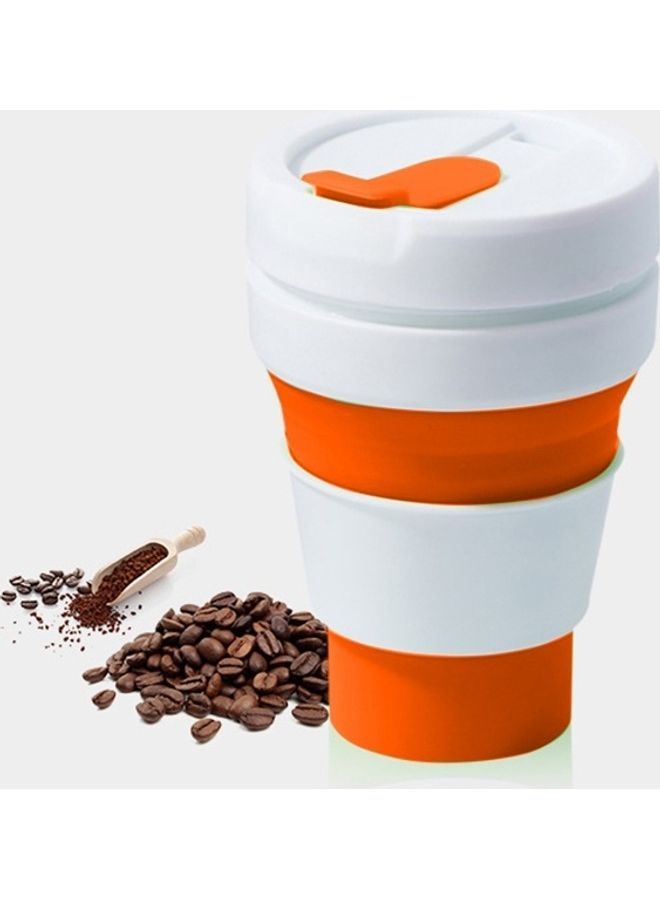 NIBEMINENT Pocket-Sized Cup With Lid Orange/White 20x6x6cm - Image 1