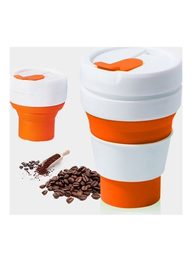 NIBEMINENT Pocket-Sized Cup With Lid Orange/White 20x6x6cm - Image 2