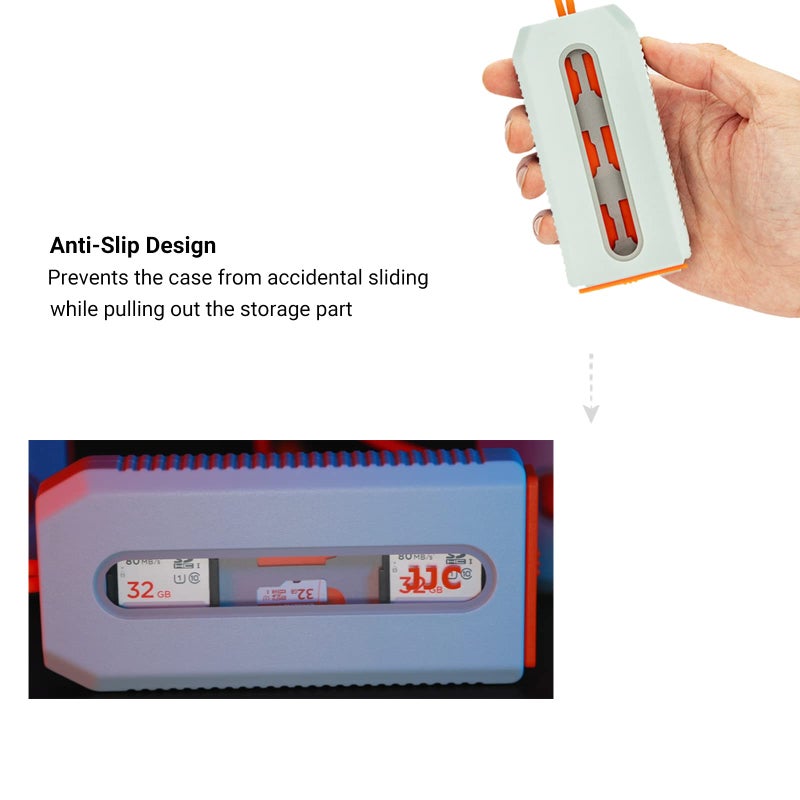 JJC Portable 18 Slots Memory Card Case for 12 Micro SD Card and 6 SD Cards,Pop-up and Transparent Window Design, Micro SD/Micro SDHC/Micro SDXC TF Card Holder Organizer, SD/SDXC/SDHC Card Case Storage - Image 5