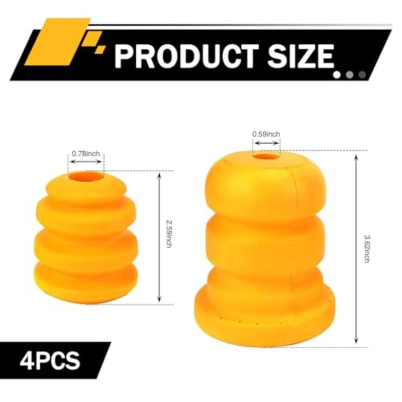 4PCS Car Front Lower Suspension Bump Rubber Pads, Front Rear Control Arm Bump Stoppers Compatible with Chevrolet GMC Cadillac, Suspension Buffer Shock-Absorbing Pad, Replace 15153958, 15039397 - Image 2