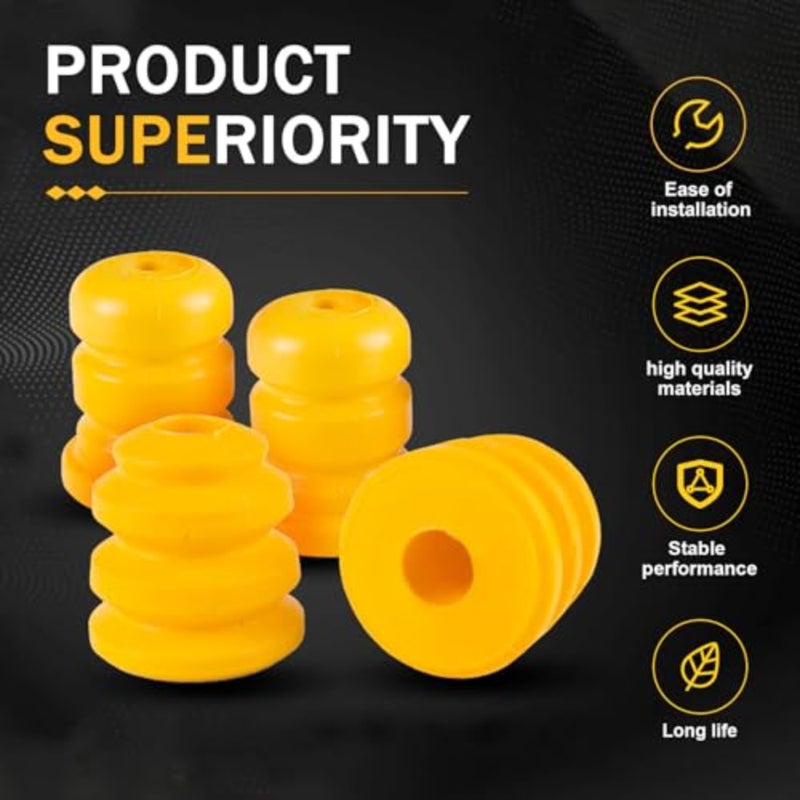 4PCS Car Front Lower Suspension Bump Rubber Pads, Front Rear Control Arm Bump Stoppers Compatible with Chevrolet GMC Cadillac, Suspension Buffer Shock-Absorbing Pad, Replace 15153958, 15039397 - Image 3