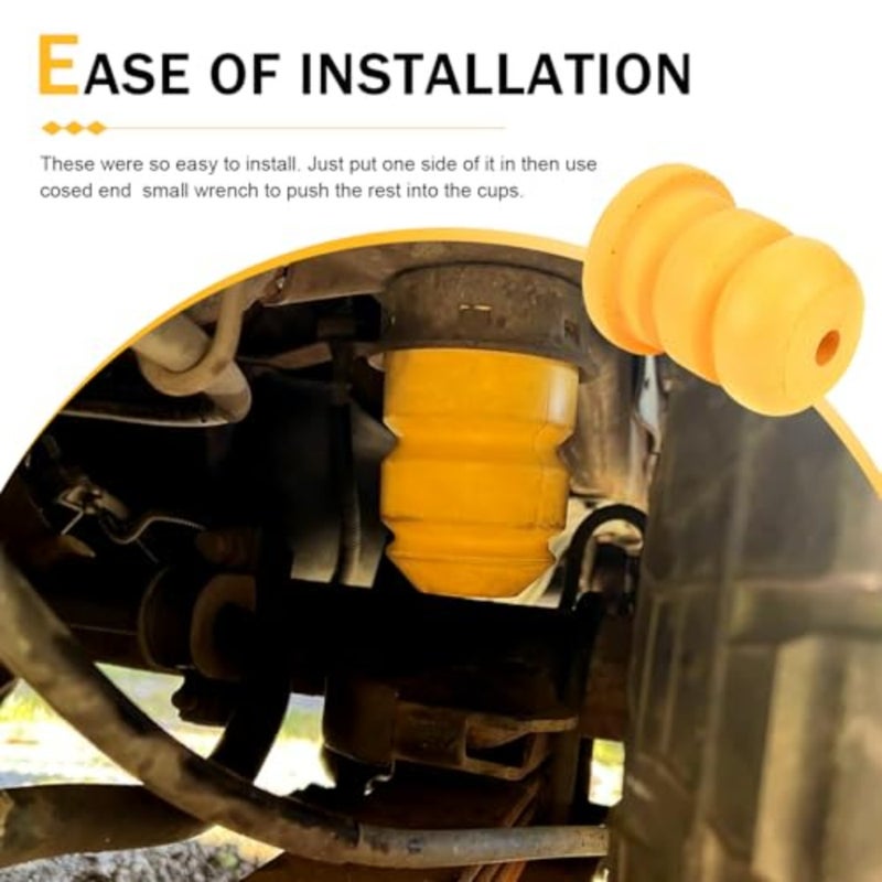 4PCS Car Front Lower Suspension Bump Rubber Pads, Front Rear Control Arm Bump Stoppers Compatible with Chevrolet GMC Cadillac, Suspension Buffer Shock-Absorbing Pad, Replace 15153958, 15039397 - Image 5