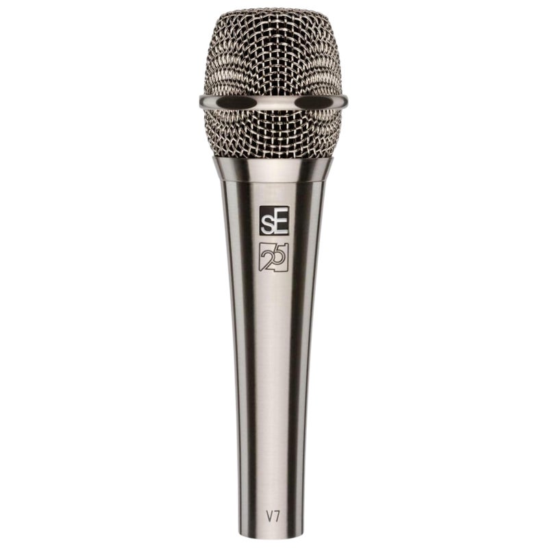 sE Electronics V7 Dynamic Microphone for Singing Speech Studio Recording XLR Handheld Professional Microphone with Supercardioid Aluminum Voice Coil for Huge Gain Before Feedback Brushed Nickel - Image 2