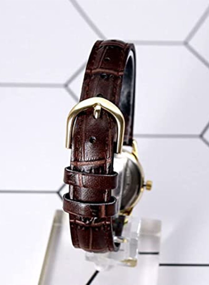 CASIO Women's Leather Quartz Analog Watch LTP-V002GL-9BUDF - 25 mm - Brown - Image 3