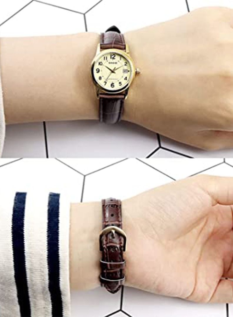 CASIO Women's Leather Quartz Analog Watch LTP-V002GL-9BUDF - 25 mm - Brown - Image 4