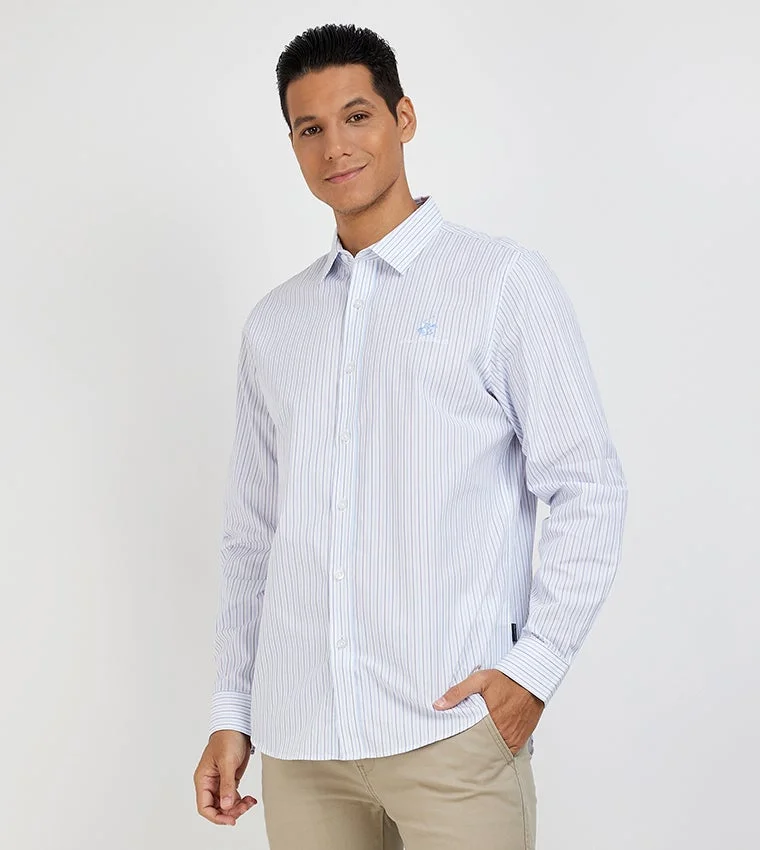 Logo Embroidered Long Sleeves Shirt