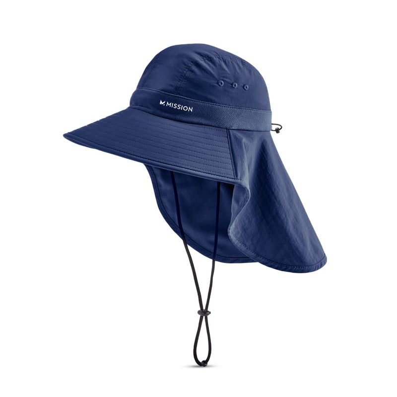 Mission Cooling Sun Defender Sun Hat UPF 50 UV Protection for Men Women Wide Brim Outdoor Hat for Hiking Fishing Beach Gardening Navy - Image 2