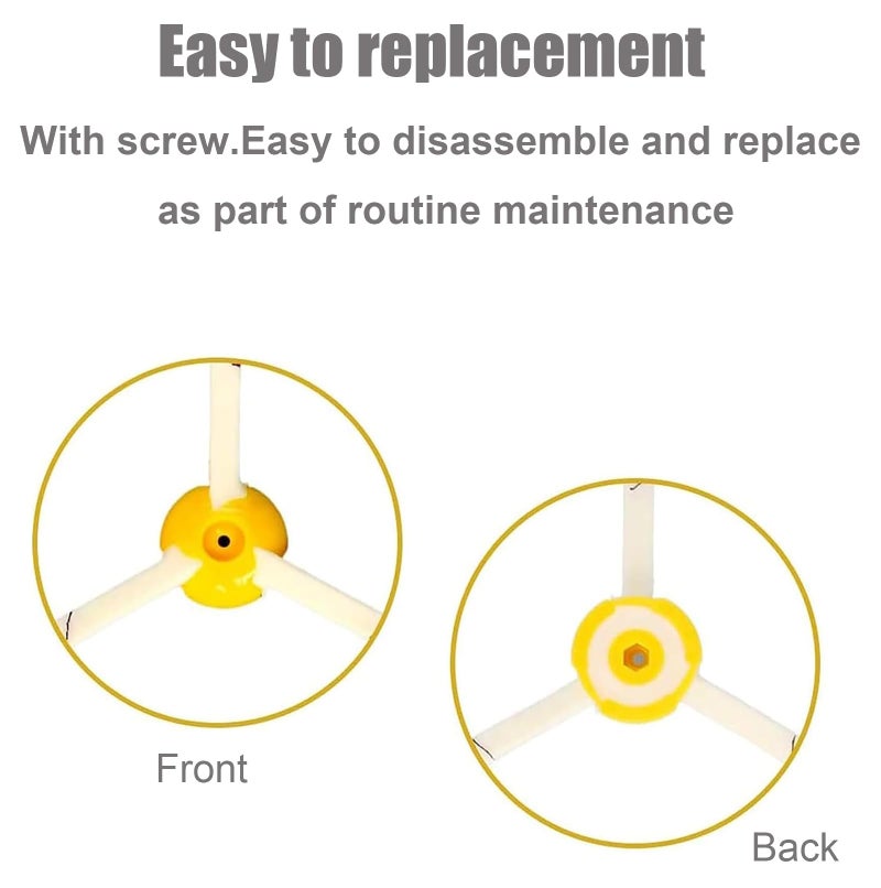 Detetap Side Brush Replacement for IRobot Roomba 900,800,700 and 600 Series 960 980 985 860 870 877 880 890 891 895 805 761 770 780 790 614 650 665 671 675 690 694 Models 6-Pack - Image 4