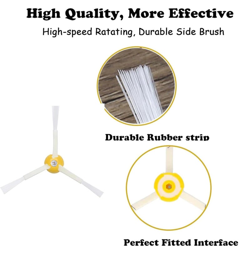 Detetap Side Brush Replacement for IRobot Roomba 900,800,700 and 600 Series 960 980 985 860 870 877 880 890 891 895 805 761 770 780 790 614 650 665 671 675 690 694 Models 6-Pack - Image 3