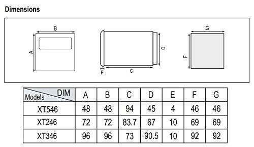 Selec Make Multifunction Timer, 6 Time Ranges, Size : 72 x 72mm [XT246](Pack of 1) - Image 2
