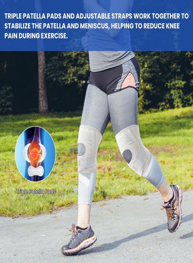 Galvaran Knee Brace for Women & Men with Side Stabilizers Upgraded for Meniscus Tear, ACL, MCL Arthritis Knee Pain Relief, Adjustable Breathable Injury Recovery Knee Support - Image 4