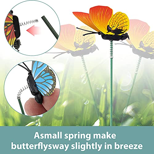 Magideal� Colorful Flying Butterfly On Stick Model Home Garden Lawn Ornament 7X5.5Cm - Image 4