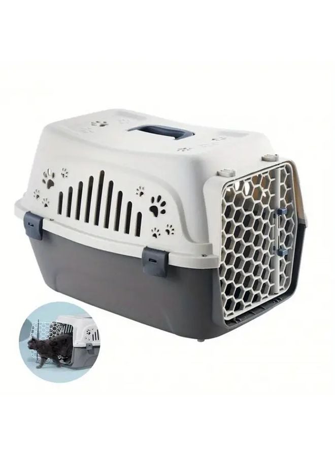 Airline Approved Pet Carrier With Wheels And Ventilation Beige Color - Image 1