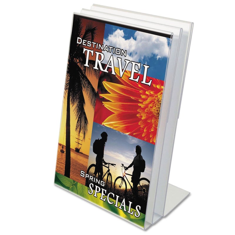 Universal 76852 Clear LStyle Freestanding Frame 8 12 x 11 Insert 3Pack