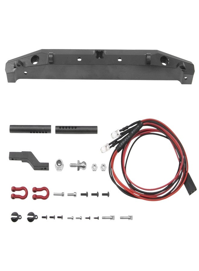 Treehobby مصد خلفي معدني لسيارة التحكم عن بعد من Treehobby، مزود بأضواء ووصلات جر، متوافق مع Traxxas TRX-4 وAxial SCX10 90046 و90047 وSCX10 II، قطع غيار ترقية لسيارات التحكم عن بعد بمقياس 1/10 - Image 2