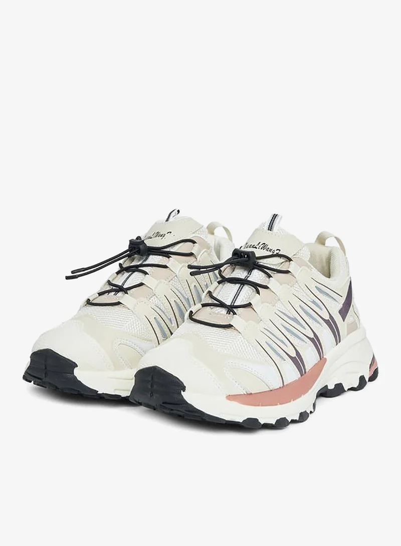 Styli Active Textured Color Block Web Design Sneakers