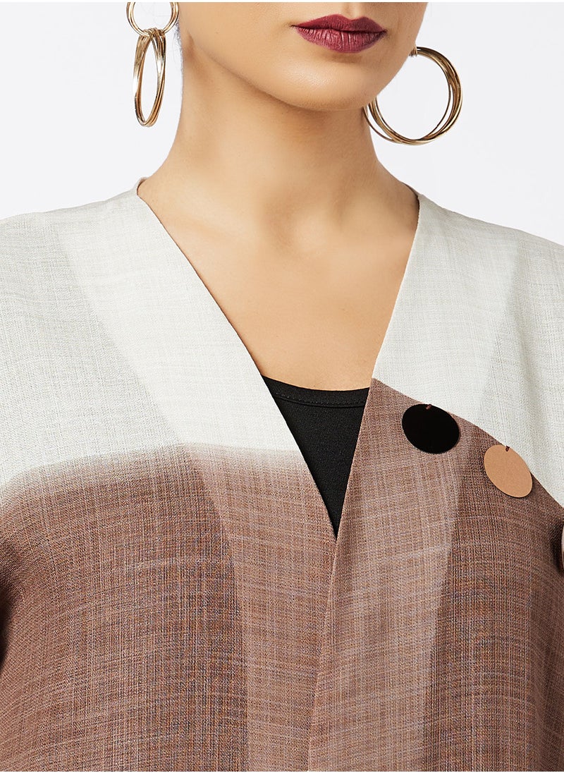 Thouq - Abstract Print Abaya - Image 1
