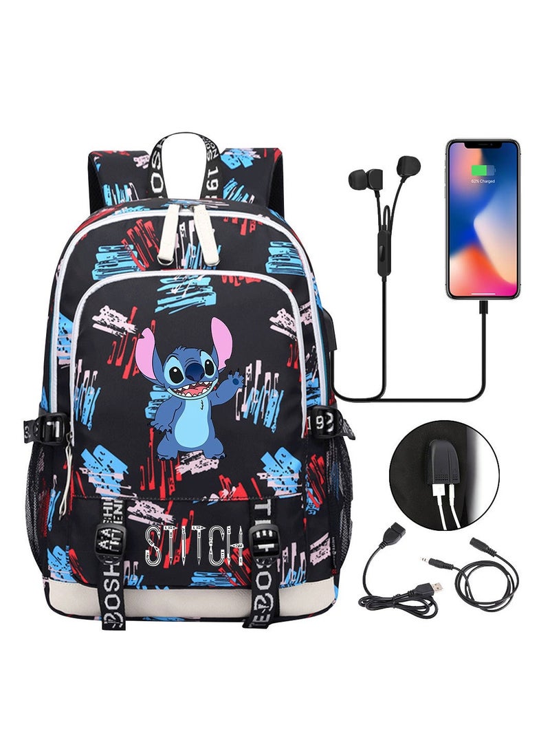 ستيتش أكتاف مطبوعة للشباب ذات سعة كبيرة للرجال والنساء