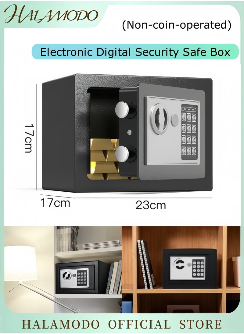 HALAMODO - Safe Box Electronic Deluxe Digital Security Safe Box Key Keypad Lock Home Office Hotel Business Jewelry Gun Cash Use Storage Money - Image 1