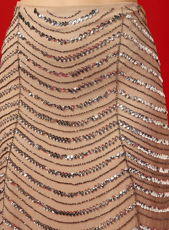 STREET 9 STREET 9 Embellished A-Line Maxi Skirt