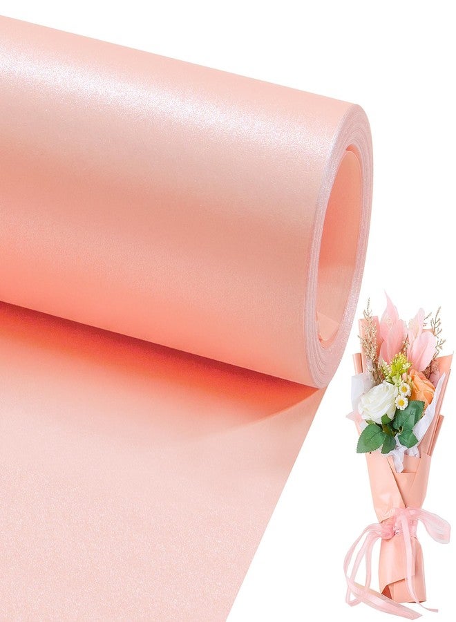 PENPRIS Matte Wrapping Paper Roll - Solid Color Pearly 17.3Inches X 39.4Feet Pink Shimmer Gift Wrapping Paper Roll Elegant Lustre Paper for Wedding,Valentine's Day,Birthday, Christmas,Baby Shower PAP11PK - Image 1