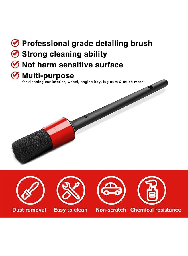 Excefore Auto Car Detailing Brush Set,10Pcs Car Interior Cleaning Kit Includes 5 Detail Brush,3 Wire Brush, 2 Air Vent Brush For Cleaning Car Interior Exterior, Dashboard Engines Leather Whee - Image 3