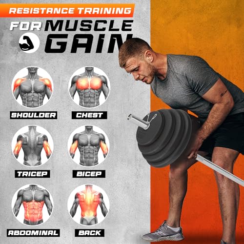 Yes4All قرص وزن حديد زهر قياسي 1 بوصة من Yes4All - مثالي لتدريب القوة - 10 رطل - زوج - Image 5