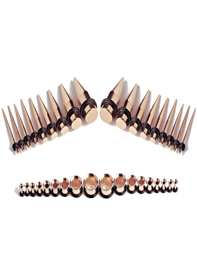 TBOSEN طقم توسيع آذان TBOSEN 36 قطعة من الفولاذ المقاوم للصدأ مع أدوات قياس ومقابس 14g-00g - Image 2