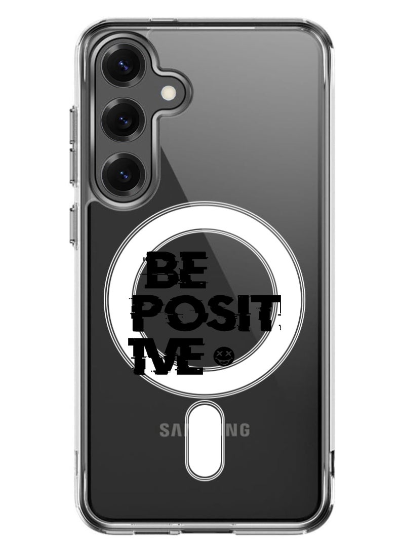 Theodor Magnetic Case for Samsung Galaxy S25 Plus 6.7-inch Compatible with MagSafe Wireless Charging, Shockproof Phone Bumper Cover be positive - Image 1