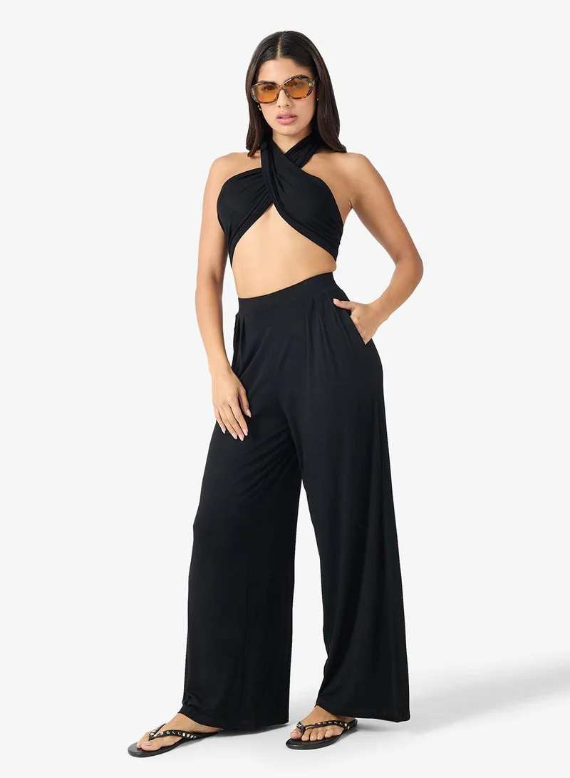 Ginger Sweetheart Neckline Tie Up Top & Pant Coord Set