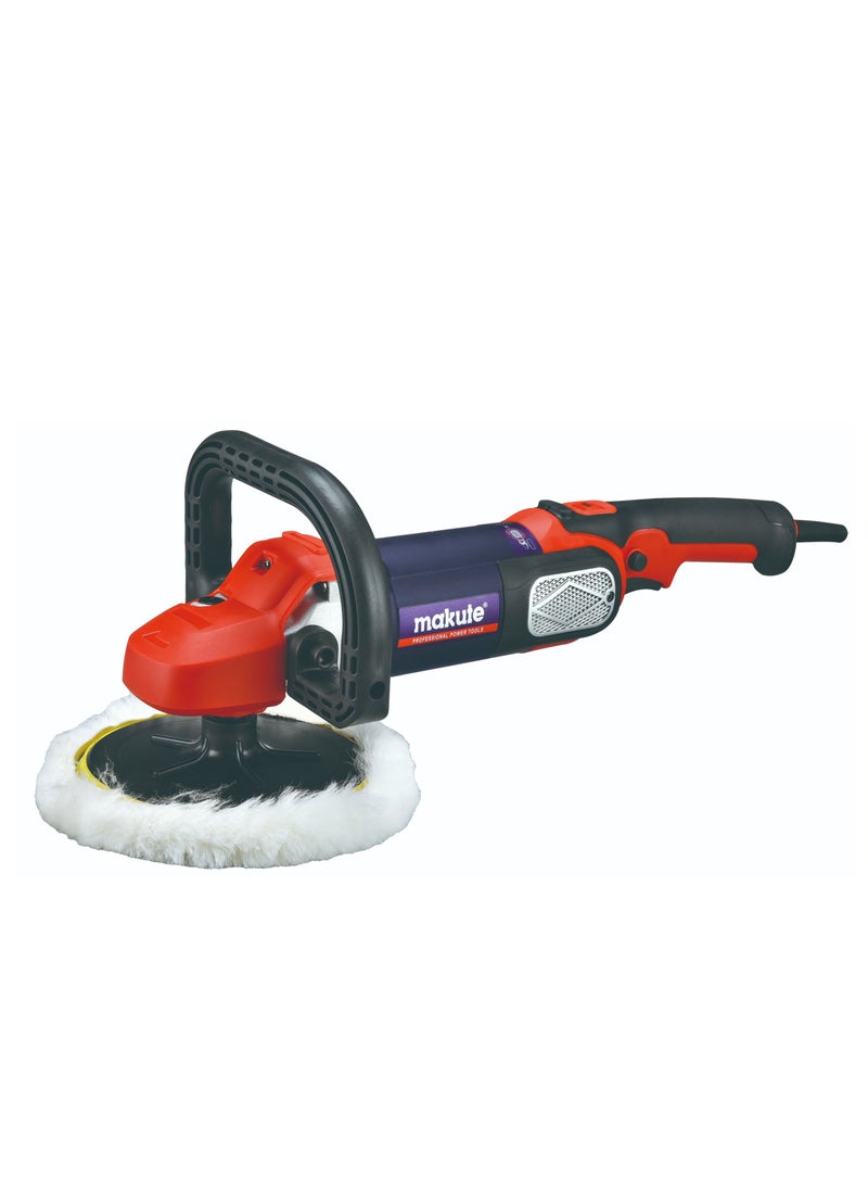 makute High-Performance Car Polisher - 1680W, 600-3000 RPM, 2m Cable, 180mm Buffing Pad, 220-240V/50-60Hz CP006  - Image 5