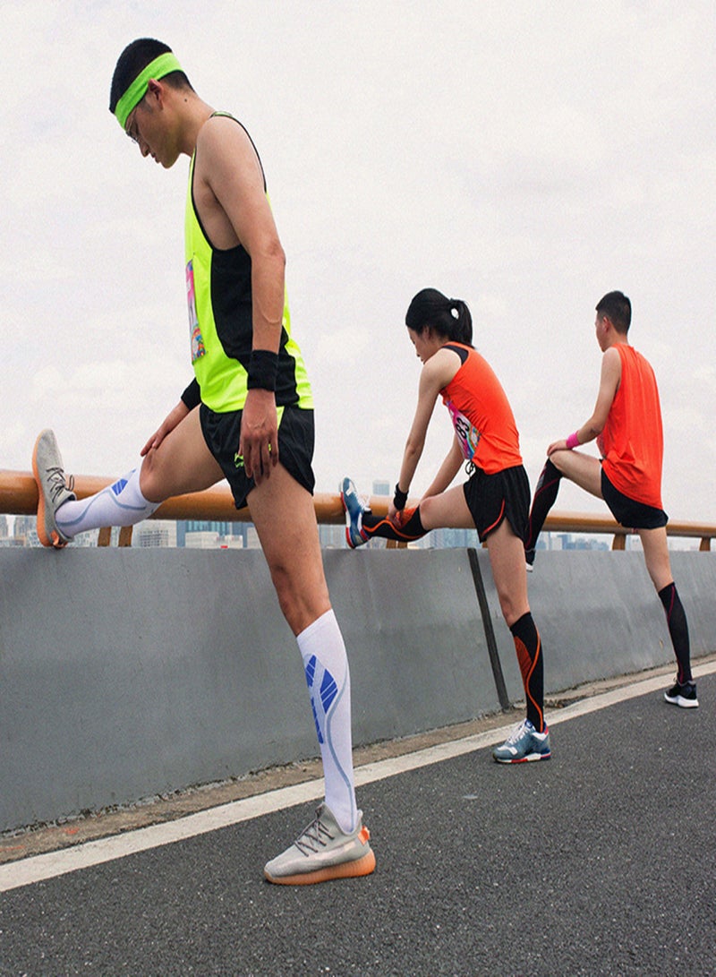 جوارب رياضية احترافية للرجال والنساء، جوارب رياضية خارجية قابلة للتنفس وسريعة الجفاف، جوارب لدعم الساق وضغط الساق للجري وركوب الدراجات والماراثون - Image 5