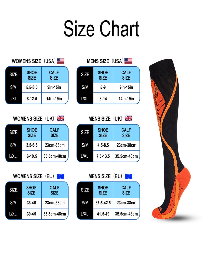 جوارب رياضية احترافية للرجال والنساء، جوارب رياضية خارجية قابلة للتنفس وسريعة الجفاف، جوارب لدعم الساق وضغط الساق للجري وركوب الدراجات والماراثون - Image 3