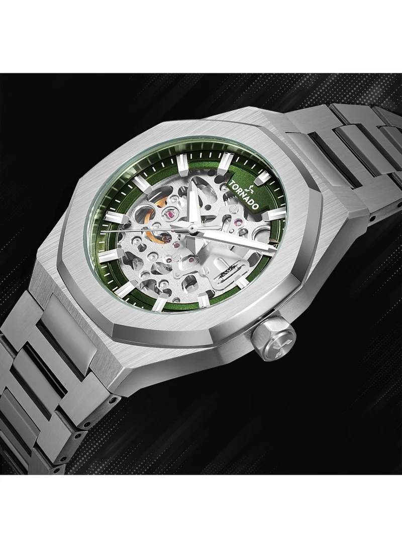 TORNADO Men's Stainless Steel Automatic Watch T24303-SBSH - 41.0X51.0 mm