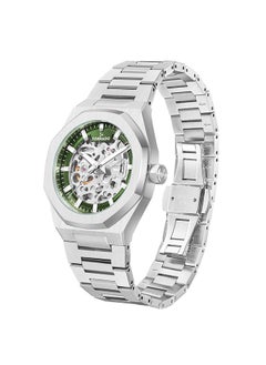 TORNADO Tornado AUTONOVA AUTOMATIC Men's TMI NH70 Movement Watch, Automatic Display and Solid Stainless Steel Brushed Bracelet Strap - T24303-SBSH, Silver  - Image 2