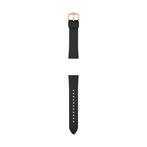 Fossil Womens 18mm Silicone Interchangeable Watch Band Strap Color Black Model S181369 - Image 3