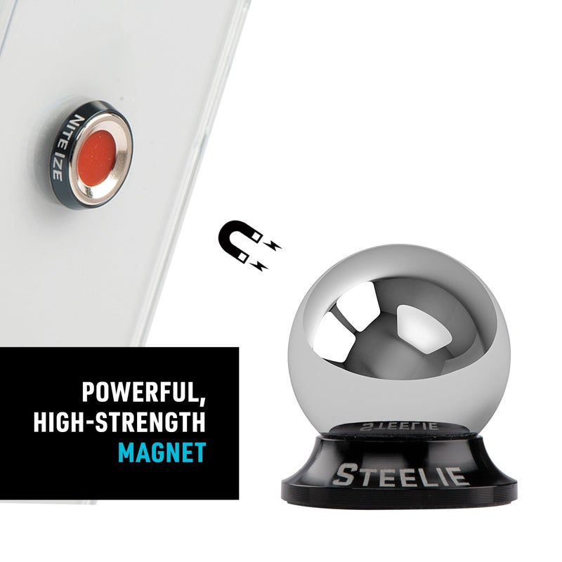 نايت آيز Nite Ize Steelie Original Dash Kit - Magnetic Phone Mount for Car Dashboard - Car Phone Holder with Strong Steelie Magnet u0026 3M VHB Adhesive - Image 4