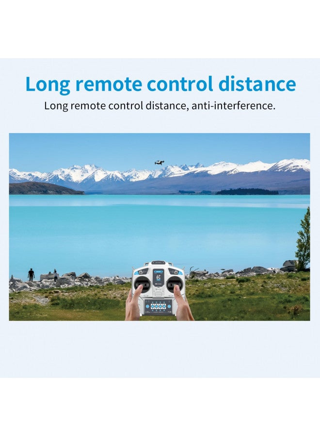 GoolRC جول آر سي مايكرو زون 6CH جهاز إرسال واستقبال متوافق مع MC6RE و E6R-E و MC7RB و MC9002 جهاز تحكم راديو 2.4GHz لطائرة SU27 RC وطائرة درون متعددة المحركات وهليكوبتر وسيارة وقارب - Image 3