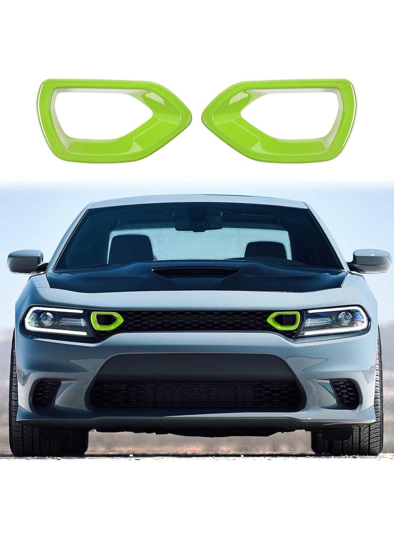 Generic Charger Hellcat Grille (2015-2023) Upper Green Colored Vents  - Image 1