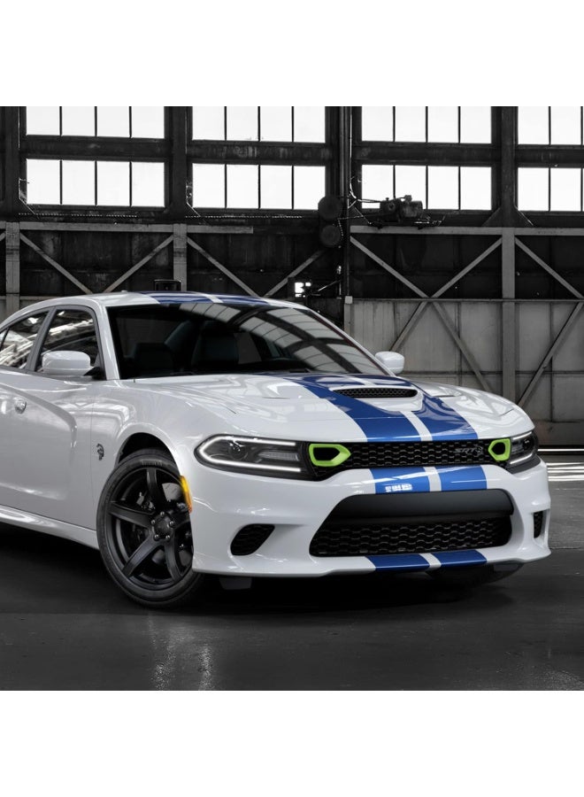 Generic Charger Hellcat Grille (2015-2023) Upper Green Colored Vents  - Image 3