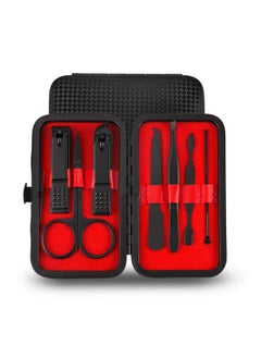 Beaute Secrets 7 In 1 Manicure Set Professional Black Stainless Steel Nail Clipper Kit Finger Plier Nails Art Pedicure Toe Nail Tools Set  - Image 1