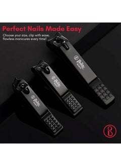 Beaute Secrets 7 In 1 Manicure Set Professional Black Stainless Steel Nail Clipper Kit Finger Plier Nails Art Pedicure Toe Nail Tools Set  - Image 5