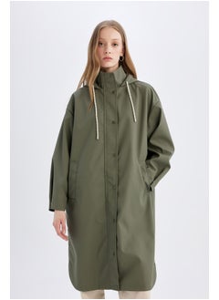 DeFacto Woman Relax Fit Hooded Raincoat  - Image 4