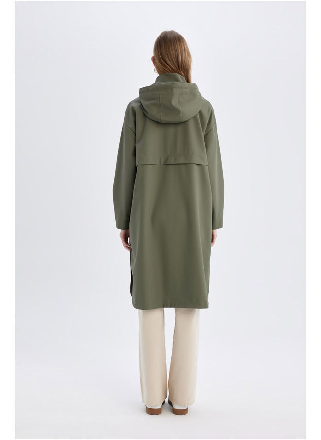 DeFacto Woman Relax Fit Hooded Raincoat  - Image 3